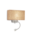 Ideal lux ® Аплик | HOTEL AP2 CANVAS | E27/LED max 1 x 60W / 1.5W | IP20 - 103204 - Цена | LEDs4economy