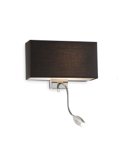 Ideal lux ® Аплик | HOTEL AP2 NERO | E27/LED max 1 x 60W / 1.5W | IP20 - 035956 - Цена | LEDs4economy