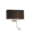 Ideal lux ® Аплик | HOTEL AP2 NERO | E27/LED max 1 x 60W / 1.5W | IP20 - 035956 - Цена | LEDs4economy