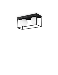 Ideal lux ® Плафон | LINGOTTO PL2 NERO | E14 max 2 x 28W | IP20 - 304137 - Цена | LEDs4economy