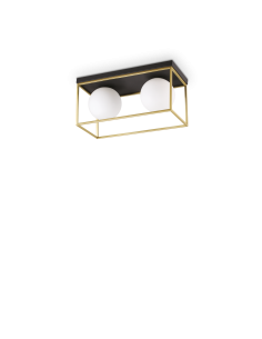 Ideal lux ® Плафон | LINGOTTO PL2 OTTONE | E14 max 2 x 28W | IP20 - 198149 - Цена | LEDs4economy