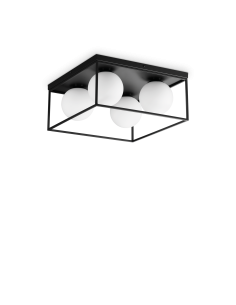 Ideal lux ® Плафон | LINGOTTO PL4 NERO | E14 max 4 x 28W | IP20 - 327860 - Цена | LEDs4economy