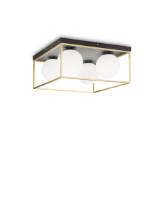 Ideal lux ® Плафон | LINGOTTO PL4 OTTONE | E14 max 4 x 28W | IP20 - 198156 - Цена | LEDs4economy