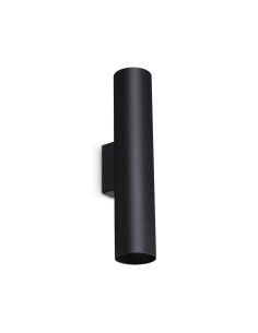 Ideal lux ® Аплик | LOOK AP2 ROUND D60 H300 NERO | GU10 max2 x 28W | IP20 - 370118 - Цена | LEDs4economy