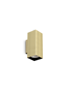 Ideal lux ® Аплик | LOOK AP2 SQUARE D60 H150 OTTONE | GU10 max2 x 28W | IP20 - 370293 - Цена | LEDs4economy