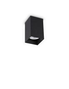 Ideal lux ® Спот | LOOK PL1 SQUARE D60 H100 NERO | GU10 max1 x 28W | IP20 - 353845 - Цена | LEDs4economy