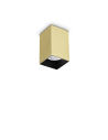 Ideal lux ® Спот | LOOK PL1 SQUARE D60 H100 OTTONE | GU10 max1 x 28W | IP20 - 371481 - Цена | LEDs4economy