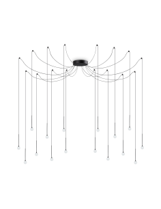Ideal lux ® Полилей | LUCCIOLA SP16 NERO | LED 16W | IP20 - 284002 - Цена | LEDs4economy