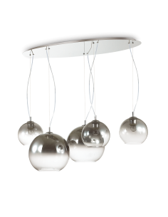 Ideal lux ® Полилей | NEMO SP5 CROMO SFUMATO | E27 max 5 x 42W | IP20 - 138305 - Цена | LEDs4economy