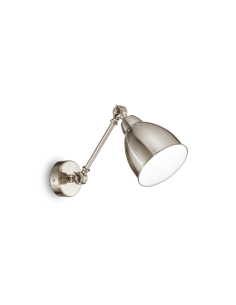 Ideal lux ® Аплик | NEWTON AP1 NICKEL | E27 max 1 x 42W | IP20 - 016399 - Цена | LEDs4economy