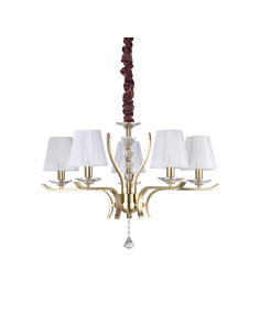 Ideal lux ® Полилей | PEGASO SP5 OTTONE | E14 max 5 x 28W | IP20 - 197722 - Цена | LEDs4economy