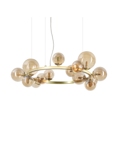 Ideal lux ® Полилей | PERLAGE SP14 AMBRA | G9 max 14 x 15W | IP20 - 322797 - Цена | LEDs4economy