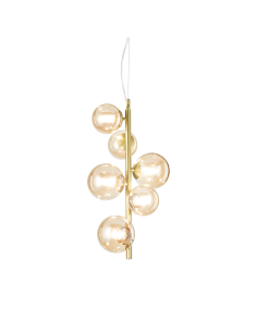 Ideal lux ® Полилей | PERLAGE SP6 AMBRA | G9 max 6 x 15W | IP20 - 317793 - Цена | LEDs4economy