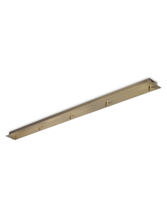 Ideal lux ® Розетка за висящ осветител | ROSONE LINEARE 5 LUCI OTTONE | - 285719 - Цена | LEDs4economy