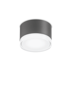 Ideal lux ® Плафон | URANO PL1 SMALL ANTRACITE | GX53 max 1 x 15W | IP44 - 168111 - Цена | LEDs4economy