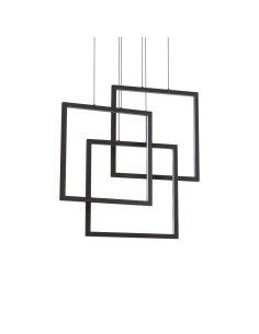 Ideal lux ® Полилей | FRAME SP QUADRATO NERO 3000K | LED 80W | IP20 - 269375 - Цена | LEDs4economy