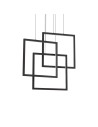 Ideal lux ® Полилей | FRAME SP QUADRATO NERO 3000K | LED 80W | IP20 - 269375 - Цена | LEDs4economy