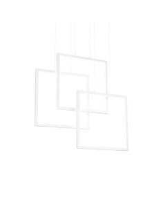Ideal lux ® Полилей | FRAME SP QUADRATO BIANCO 3000K | LED 80W | IP20 - 253596 - Цена | LEDs4economy