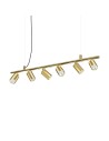 Ideal lux ® Полилей | DYNAMITE SP6 ROUND OTTONE | GU10 max6 x 28W | IP20 - 244648 - Цена | LEDs4economy