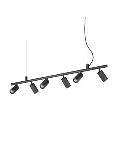 Ideal lux ® Полилей | DYNAMITE SP6 ROUND NERO | GU10 max6 x 28W | IP20 - 231396 - Цена | LEDs4economy