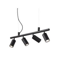 Ideal lux ® Полилей | DYNAMITE SP4 ROUND NERO | GU10 max4 x 28W | IP20 - 231341 - Цена | LEDs4economy