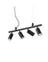 Ideal lux ® Полилей | DYNAMITE SP4 ROUND NERO | GU10 max4 x 28W | IP20 - 231341 - Цена | LEDs4economy