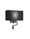 Ideal lux ® Аплик | HOTEL AP2 TOTALE NERO | E27/LED max 1 x 60W / 1.5W | IP20 - 215709 - Цена | LEDs4economy