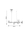 Rabalux Aslov Висящи осветителни тела IP20 G9 10x MAX 28W K 72298 - 4