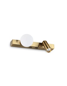 Ideal lux ® Аплик | BINOMIO LED AP OTTONE | LED 6W | IP20 - 336671 - Цена | LEDs4economy