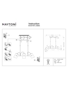 Maytoni ® Elori | Висящо осветително тяло | IP 20 - MOD079PL-03BBS - Цена | LEDs4economy 2