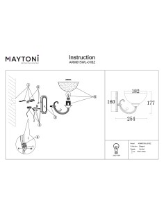 Maytoni ® Herbert | Аплик | IP 20 - ARM015WL-01BZ - Цена | LEDs4economy 2