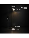 V-TAC 10W LED Декоративна Лампа (D200*T6mm) 3000K Драскан Никел+Бяло - 24131 - 4