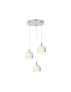 V-TAC 3X10W LED Декоративна Висяща Лампа (D250*H30mm) 3000K Драскан Никел+Бяло - 24129 - Цена | LEDs4economy