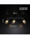 V-TAC 3X6W LED Декоративна Лампа Таван (L400*W70*H30mm) 3000K Черен Мат - 24121 - 4