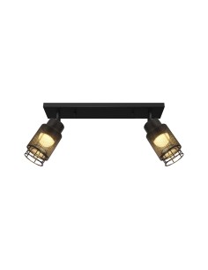 V-TAC 2X6W LED Декоративна Лампа Таван (L400*W70*H30mm) 3000K Черен Мат - 24120 - Цена | LEDs4economy
