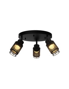 V-TAC 3X6W LED Декоративна Лампа Таван (D300*H30mm) 3000K Черен Мат - 24119 - Цена | LEDs4economy