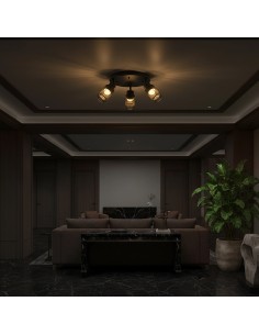 V-TAC 3X6W LED Декоративна Лампа Таван (D300*H30mm) 3000K Черен Мат - 24119 - Цена | LEDs4economy 2
