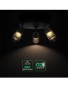 V-TAC 3X6W LED Декоративна Лампа Таван (D300*H30mm) 3000K Черен Мат - 24119 - 3