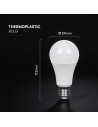 V-TAC LED Крушка CREE ЧИП - 10.5W E27 A60 Термо Пластик 3000K - 2173506 - 5