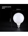 V-TAC 22W LED Крушка E27 G120 Plastic CREE ЧИП 4000K - 21200226 - 5