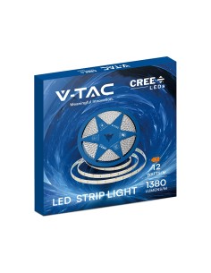 V-TAC 12W LED Лента CREE ЧИП 3000K IP20 24V 8MM DOUBLE PCB - 2125966 - Цена | LEDs4economy 2