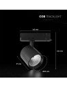 V-TAC 30W LED COB Релсов Прожектор CREE Чип 4000K Черно Тяло - 241616 - 5