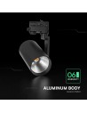 V-TAC 35W LED COB Релсов Прожектор CREE Чип 4000K Черно Тяло - 241586 - 4