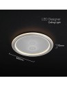 V-TAC 50W LED Таванна Лампа 3в1 Димираща С IR Дистанционно Сиво Тяло - 24182 - 5