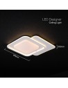V-TAC 60W LED Таванна Лампа 3в1 Димираща С IR Дистанционно Бяло Тяло - 24177 - 5