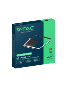 V-TAC 75W LED Таванна Лампа 3в1 Димираща С IR Дистанционно Черно Тяло - 24180 - Цена | LEDs4economy 2