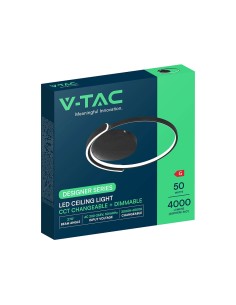 V-TAC 70W LED Таванна Лампа 3в1 Димираща С IR Дистанционно Черно Тяло - 24179 - Цена | LEDs4economy 2