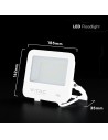 V-TAC 50W LED Прожектор CREE ЧИП Бяло Тяло Сиво Стъкло 6500K 135LM/W - 242096 - 5