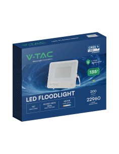 V-TAC 200W LED Прожектор CREE ЧИП Бяло Тяло Сиво Стъкло 6500K 135LM/W - 242136 - Цена | LEDs4economy 2