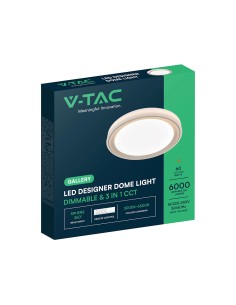 V-TAC LED Designer Domelight 30W/60W/30W Remote Contron 3in1 Dimmable Golden Cover - 24195 - Цена | LEDs4economy 2